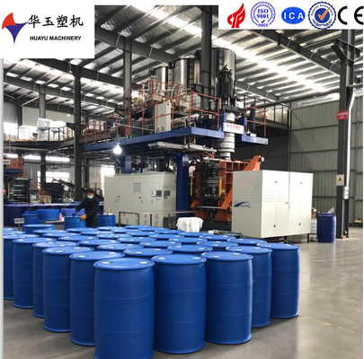 Huayu 220L 1Layer Double L Ring Drum Full-Automatic Plastic Moulding Machine Novo para a Fabricação de HDPE