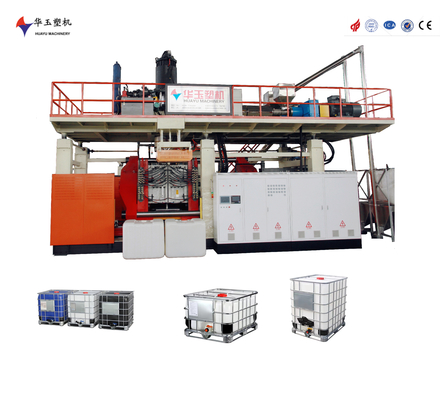 Huayu 1000L Máquina de moldagem por sopro IBC de 1 camada Máquina de moldagem por sopro de embalagem química automática para plástico HDPE